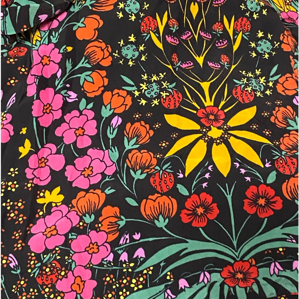 Free People Dress Womens Size XS Strawberry Fields Black Floral Mini - Picture 3 of 11